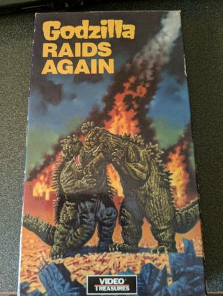 Godzilla Raids Again Vhs Cult Sci - Fi Toho Rare Kaiju Monster Movie 1959 1989 Oop
