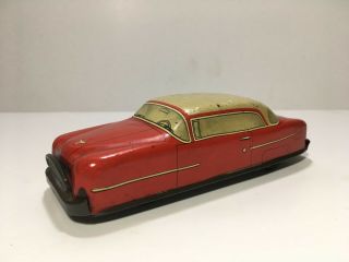 Rare Vintage Great Britain England Tin Litho Friction Two Door Sedan Car Vgc