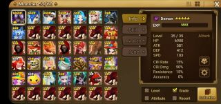 G:400 Global Summoners War Starter Account With Dark Demon (extremely Rare)