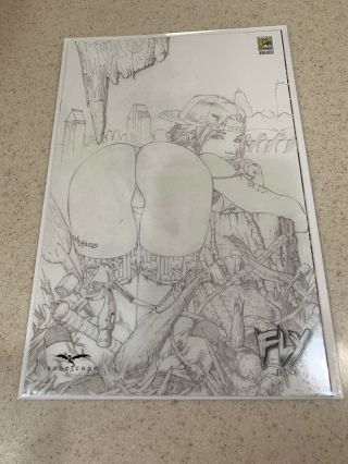 Fly 2 Extremely Rare Iconic Spank Me Sketch Le100 Hard To Find Zenescope Grimm