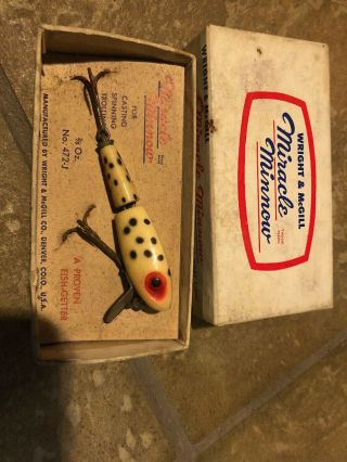 Vintage Wright Mcgill Miracle Minnow Lure
