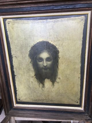 Antique JESUS CHRISTUS Framed Illusion 