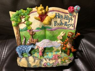 Winnie The Pooh Jim Shore Storybook Hip Hip Pooh - Ray Disney Rare