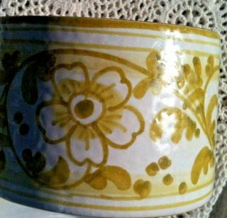 SIGNED CANTAGALLI MAJOLICA JAM POT,  PLATE,  LID SIGNED MADE IN ITALY,  ANTIQUE 3