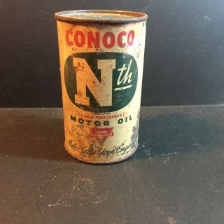 Rare Vintage 3 1/2 " Continental Oil Company (conoco) Promotional Mini Oil Bank Can