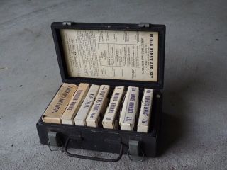 Antique 1940s Miner First Aid Kit - Medical Supplies - Mine Medical Appliance