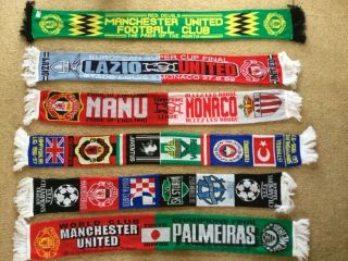 Man Utd Scarf Green And Yellow Pride Of The North Only 1 Listed On Ebay Rare