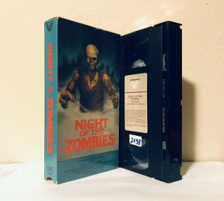 Night Of The Zombie (1980) Rare Oop Htf Italian Horror Vhs - Vestron Video