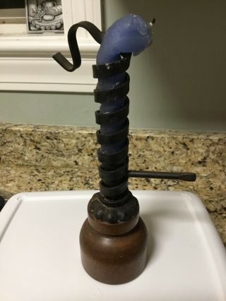Iron Candle Holder.  Rare Holder As I Could Not Find Another Like It