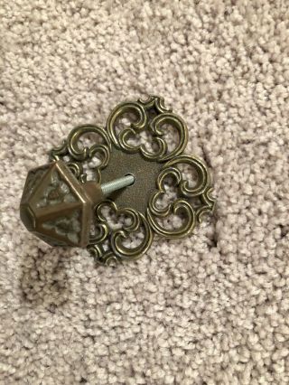 Vintage Ornate Brass Knobs,  Drawer Pulls Set Of 6