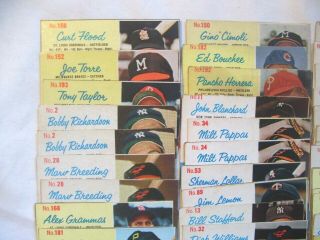 (124) 1962 POST CEREAL BALL CARDS,  COMMONS,  STARS,  MINOR STARS AND 1 RARE CARD 2