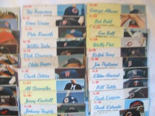 (124) 1962 POST CEREAL BALL CARDS,  COMMONS,  STARS,  MINOR STARS AND 1 RARE CARD 3