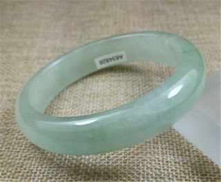58.  5mm 100 Natural Ice Green Jadeite Bracelet Jade Bangle