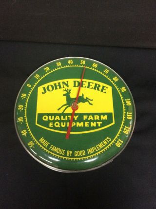 Rare Vintage John Deere Quality Farm Equipment Advertisement 12 " Thermometer