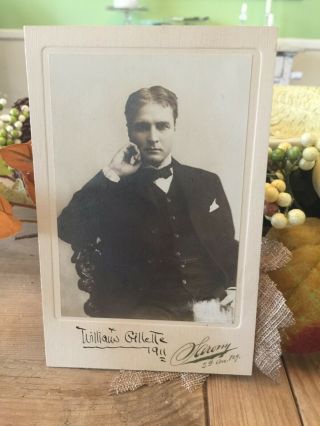 Sherlock Holmes: Actor William Gillette Rare Signed 1911 Photo