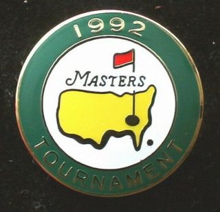 Masters 1992 Enamel Stem Golf Ball Marker Extremely Rare