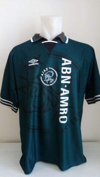 Jersey Shirt Umbro Ajax 95 - 96 Away Xl Rare N0 Match Worn Holland Feyenoord Psv