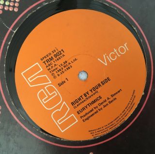 Eurythmics Very Rare South African 12 Inch Vinyl Right By Your Side Annie Lennox