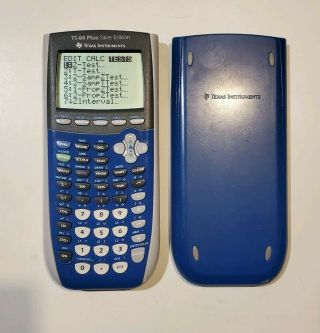 Ti - 84 Plus Silver Edition Calculator Pre Owned Rare Blue Slip Cover Rare