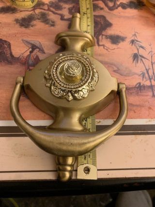 Vintage Unique Solid Brass Door Knocker 7”
