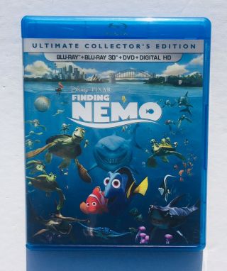 Finding Nemo (2003) 3d Blu Ray / Dvd Rare Complete Ultimate Collector’s Edition