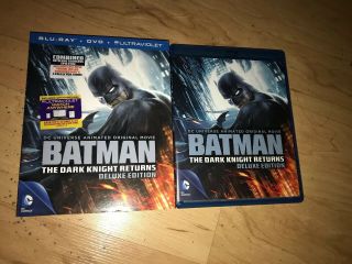 Batman The Dark Knight Returns 1 2 Deluxe Edition Blu Ray Dvd Rare Oop Slipcover