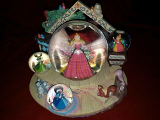 Rare Disney Direct Cinderella Snow Globe Music Box.  One Upon A Dream Item 22364
