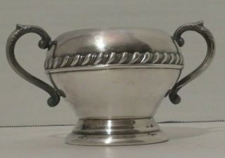 Vintage Silver On Copper Sugar Bowl Only No Lid Silver Plated