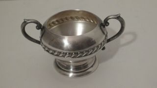 Vintage Silver on Copper Sugar Bowl only no lid Silver Plated 2