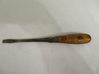 Antique / Vintage Wood Handled Full Tang Screwdriver