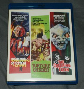 Psycho Circus: 3 Rings Of Terror Triple Feature (blu - Ray Disc) Rare Horror