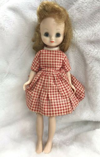 Vintage American Character Betsy Mccall 8  Doll & Red Little Cook Dress 1950s