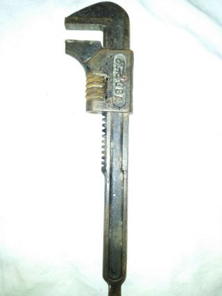 Rare Vintage Ford Brand Tractor Model T Tool Usa Pipe Adjustable Wrench 9 "