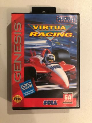 Rare Vintage Sega Genesis Sports Video Game - Virtua Racing - Complete