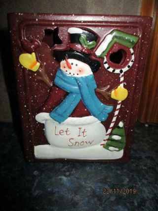 Yankee Candle Rare Open Christmas Card - Tea Light Holder : - Seasons Greetings