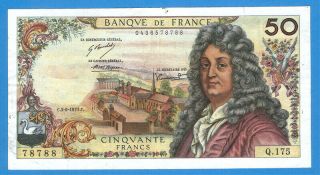 France 50 Francs 1971 Series 78788 Rare