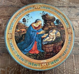 Rare Vintage 1966 Springbok Puzzle Circular Adoration Child Catholic Jesus Mary