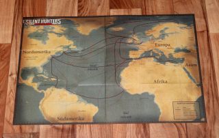 Silent Hunter 5 Battle Of The Atlantic Rare Poster / Map 53x35cm