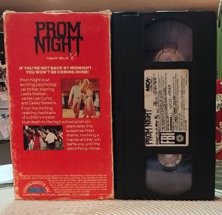 Prom Night VHS Horror MCA Rare Jamie Lee Curtis 3