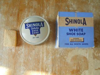 Vintage & Scarce Shinola Shoe Polish,  With Applicator Rare Old Hardware