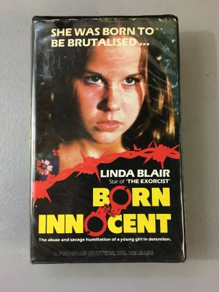 Rare & Oop Born Innocent Vhs Linda Blair Horror Movie Clamshell Program Hunter
