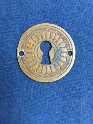 Antique Vintage Brass Key Hole Escutcheon Cover Furniture Drawer Hardware