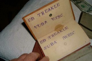 5 Vintage Handwritten Diary farm worker YUBA WI.  estate find 2