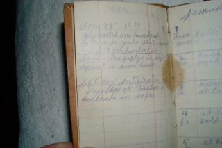 5 Vintage Handwritten Diary farm worker YUBA WI.  estate find 3