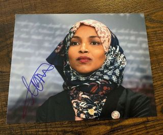 Rare Ilhan Omar Signed 8x10 Photo Minnesota Congress Democrat Exact Photo Proof