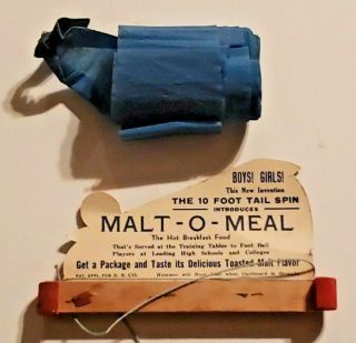 RARE Vintage 1920 ' S Malt - O - Meal Cereal Airplane Kids Toy 2