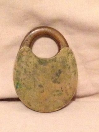 Old Rare Vintage Antique Brass? Copper? Pad Lock Handmade? Unique Collectible