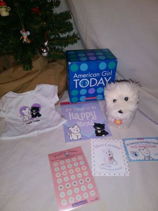American Girl Coconut The Puppy Dog W/book & White Doll T - Shirt