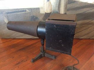 Antique Magic Lantern Projector Standard Slide Co Slide - O - Graf Edison Light Bulb