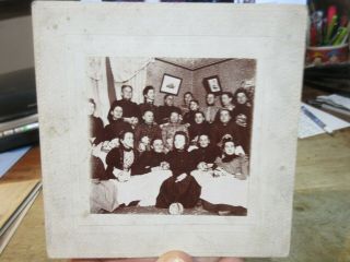 Antique Old Cabinet Photo Picture Mansfield Ohio Sewing Circle Women Quilting Be